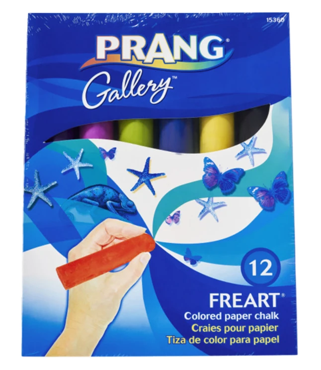 Prang Non-Toxic Sidewalk Chalk, 4 L X 1 W Inches, Assorted Colors, Set Of 12
