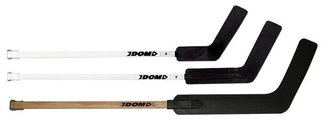DOM Goalie Stick With Wood Shaft, 46 Inches