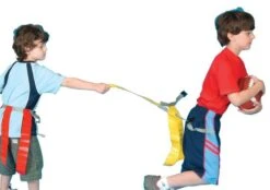 Pull-Buoy Triple Flagz Large Football Belts, Set Of 6, Red