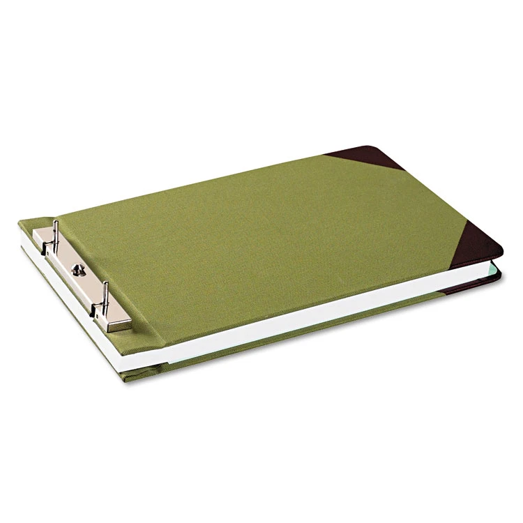 Canvas Sectional Storage Post Binder, 2 Posts, 3" Capacity, 8.5 X 14, Green - Image 2