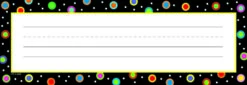 Creative Teaching Press Dots On Black Name Plates, 9-1/2 X 3-1/4 Inches, Pack Of 36