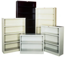 KC Bin Steel Bookcase, 4 Shelves, 36 X 18 X 54 Inches