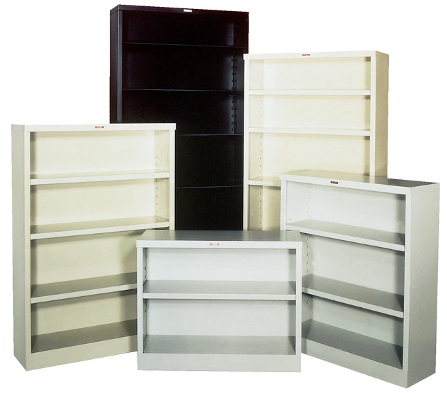 KC Bin Steel Bookcase, 4 Shelves, 36 X 18 X 54 Inches