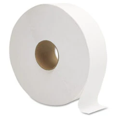 JRT Jumbo Bath Tissue, Septic Safe, 1-Ply, White, 3.63" X 2,250 Ft, 6 Rolls/Carton