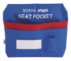 School Smart Seat Pocket, 17 L X 14-1/2 W Inches, Blue