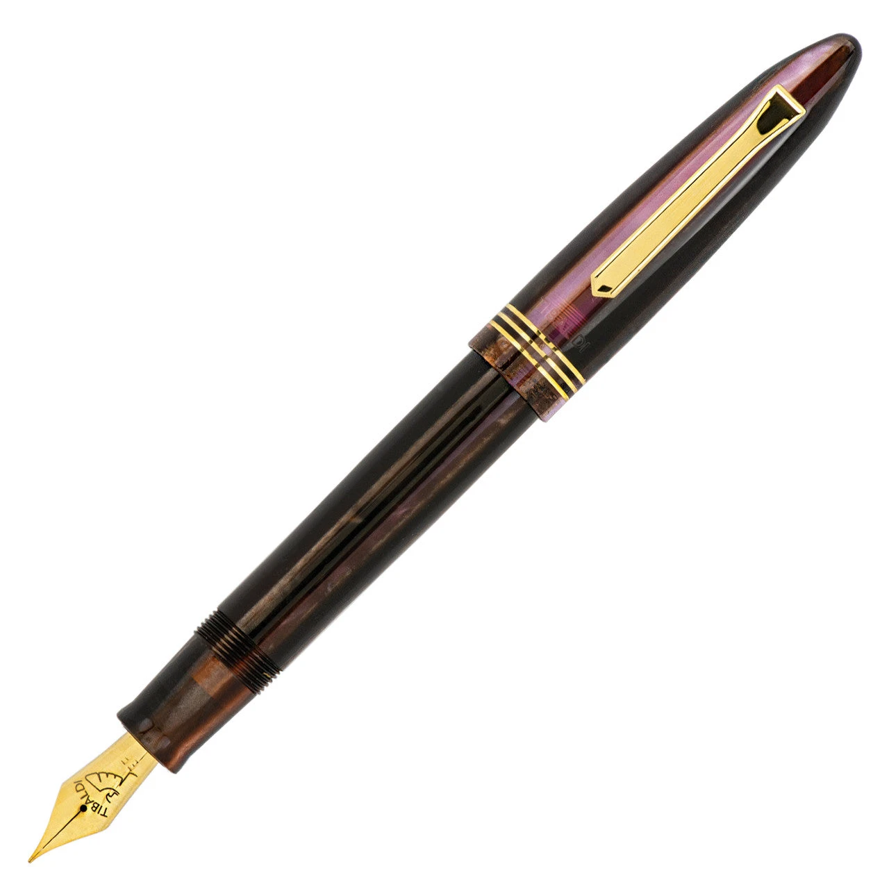 Tibaldi Bonania Zany Brown & Pink Fountain Pen - Image 3