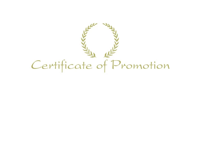 Hammond And Stephens Certificate Of Promotion Embossed Award, 11 X 8-1/2 Inches, Gold Foil, Pack Of 25