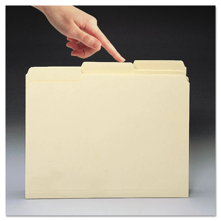 WaterShed/CutLess File Folders, 1/3-Cut Tabs: Assorted, Letter Size, 0.75" Expansion, Manila, 100/Box - Image 4