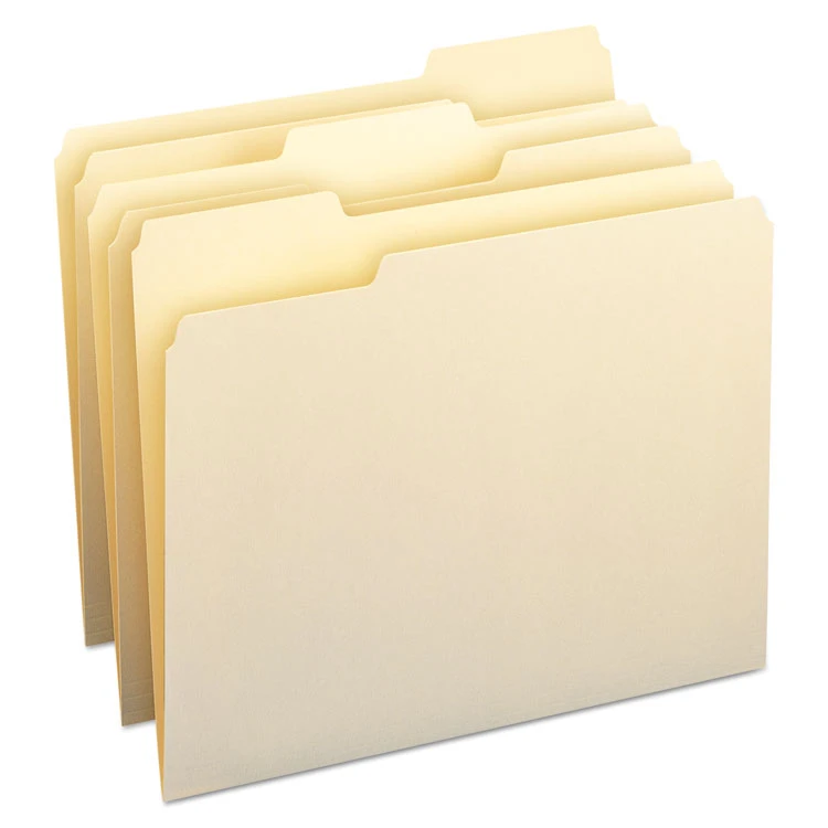 WaterShed/CutLess File Folders, 1/3-Cut Tabs: Assorted, Letter Size, 0.75" Expansion, Manila, 100/Box - Image 2