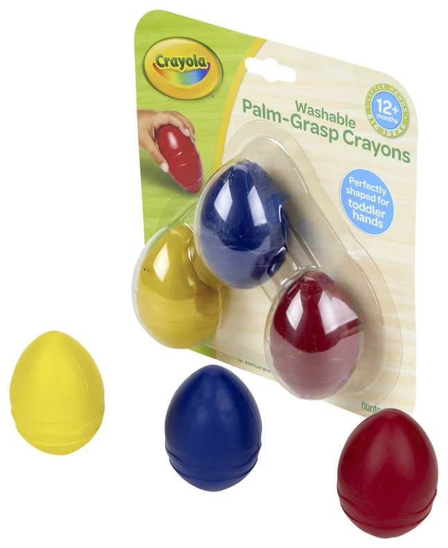 Crayola Washable Palm Grasp Crayons, Assorted Colors, Set Of 3 - Image 2
