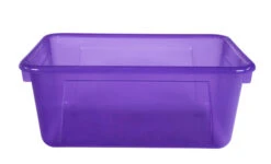 School Smart Storage Tray, 7-7/8 X 12-1/4 X 5-3/8 Inches, Translucent Violet