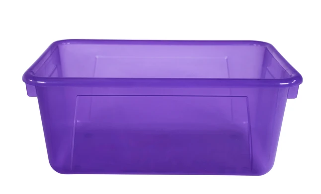 School Smart Storage Tray, 7-7/8 X 12-1/4 X 5-3/8 Inches, Translucent Violet