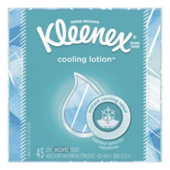 Kleenex Cooling Lotion Tissues, 2-Ply, Box Of 45 Tissues