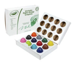 Crayola Washable Palm Grasp Crayons, Assorted Colors, Set Of 12