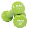 Power System Deluxe Vinyl Dumbbells, 2 Pounds, Lime, Pair