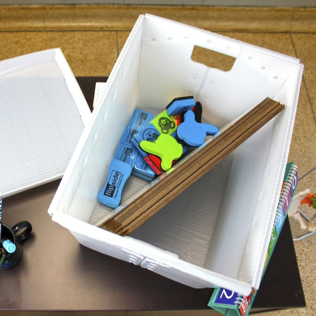 Flipside Plastic Storage Postal Tote, Translucent, Pack Of 2 - Image 5