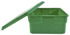 School Smart Storage Box With Lid, 11 X 6 X 16 Inches, Green