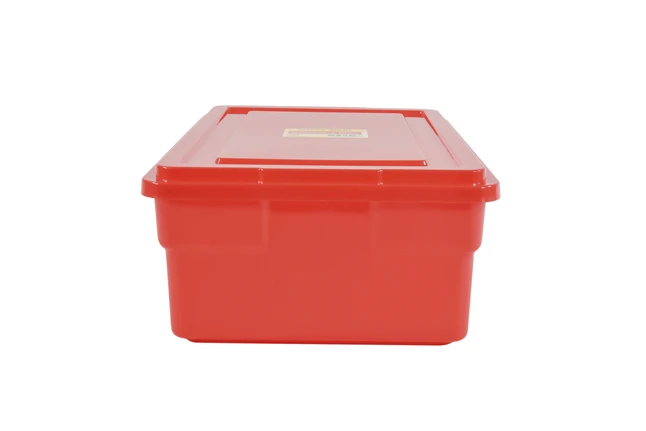 School Smart Storage Box With Lid, 11 X 6 X 16 Inches, Red - Image 5