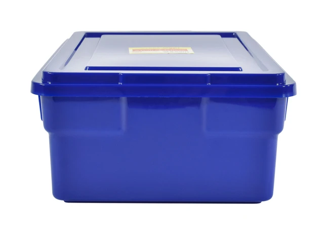 School Smart Storage Box With Lid, 11 X 6 X 16 Inches, Blue - Image 3