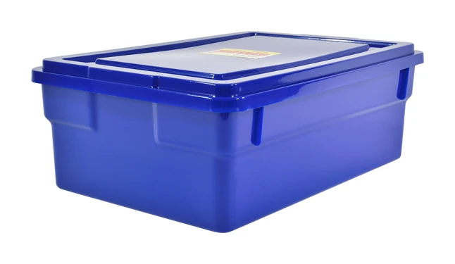 School Smart Storage Box With Lid, 11 X 6 X 16 Inches, Blue - Image 4