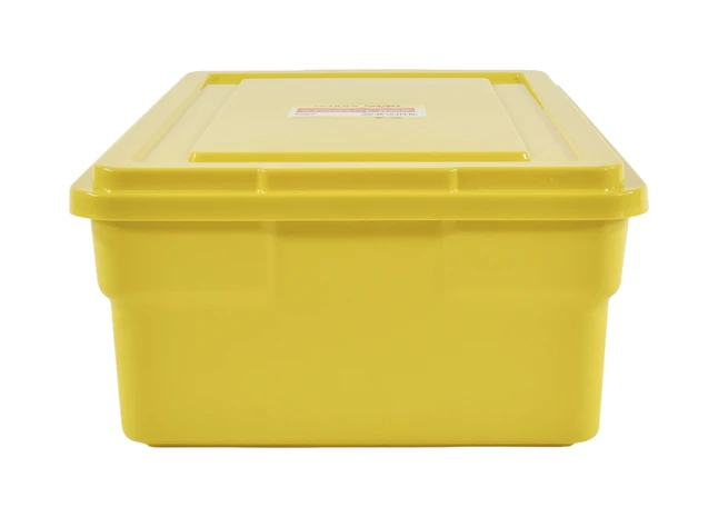 School Smart Storage Box With Lid, 11 X 6 X 16 Inches, Plastic, Yellow - Image 4