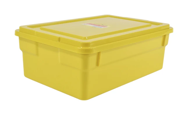 School Smart Storage Box With Lid, 11 X 6 X 16 Inches, Plastic, Yellow - Image 5