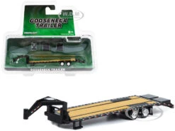 Gooseneck Trailer Black 1/64 Diecast Model By Greenlight