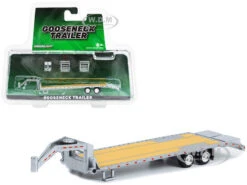 Gooseneck Trailer Primer Gray 1/64 Diecast Model By Greenlight