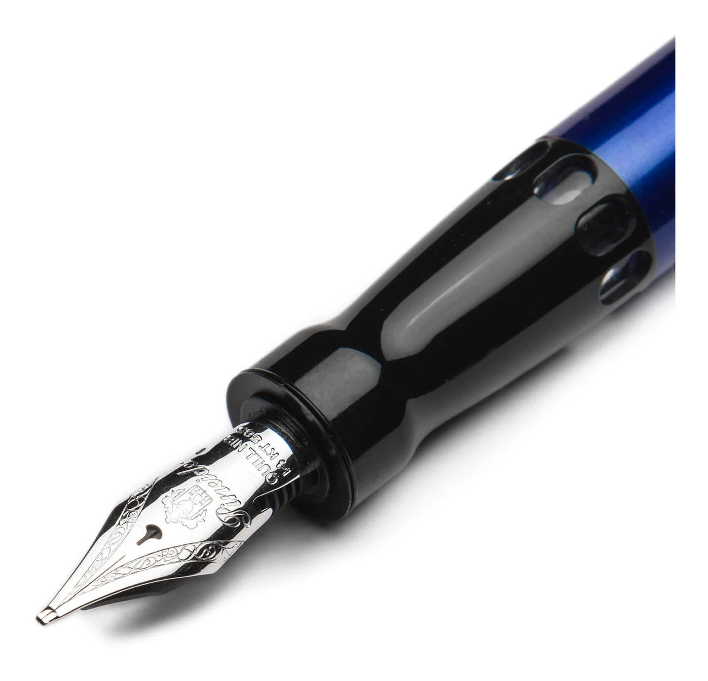 Pineider Full Metal Jacket Fountain Pen, Lightning Blue, 14K Gold Nib - Image 2