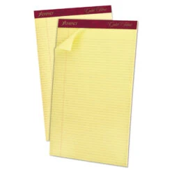 Gold Fibre Quality Writing Pads, Narrow Rule, 50 Canary-Yellow 8.5 X 14 Sheets, Dozen