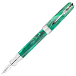 Pineider La Grande Bellezza Fountain Pen, Malachite Green, 14K Gold Nib, Medium