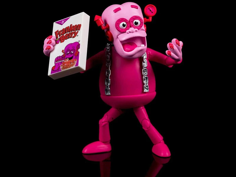 Franken Berry 6.25" Moveable Figurine With Alternate Head And Cereal Box "General Mills" 1/12 Scale By Jada - Image 2