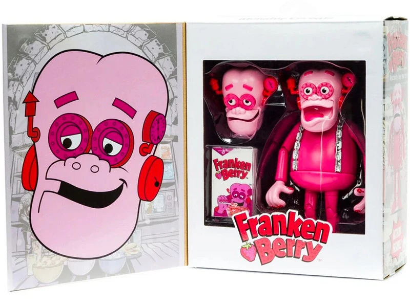 Franken Berry 6.25" Moveable Figurine With Alternate Head And Cereal Box "General Mills" 1/12 Scale By Jada - Image 4