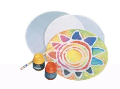 Jacquard Silk Round Stretched Hoop, 9-1/2 In, White, Pack Of 3