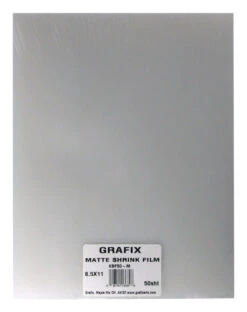 Grafix Shrink Film, 8-1/2 X 11 Inches, Matte, Pack Of 50