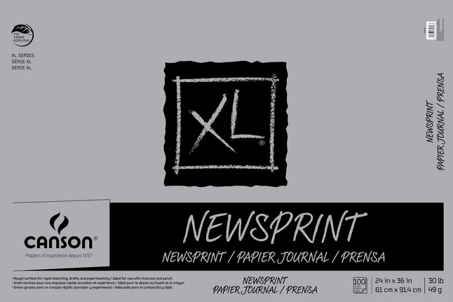 Canson XL Newsprint Pad, 24 X 36 Inches, 30 Lb, 100 Sheets