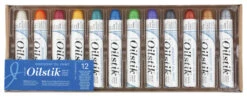 Shiva Artists Non-Toxic Oil Color Paintstick Set, 4-1/2 X 5/8 In, Assorted Iridescent Color, Set Of 12