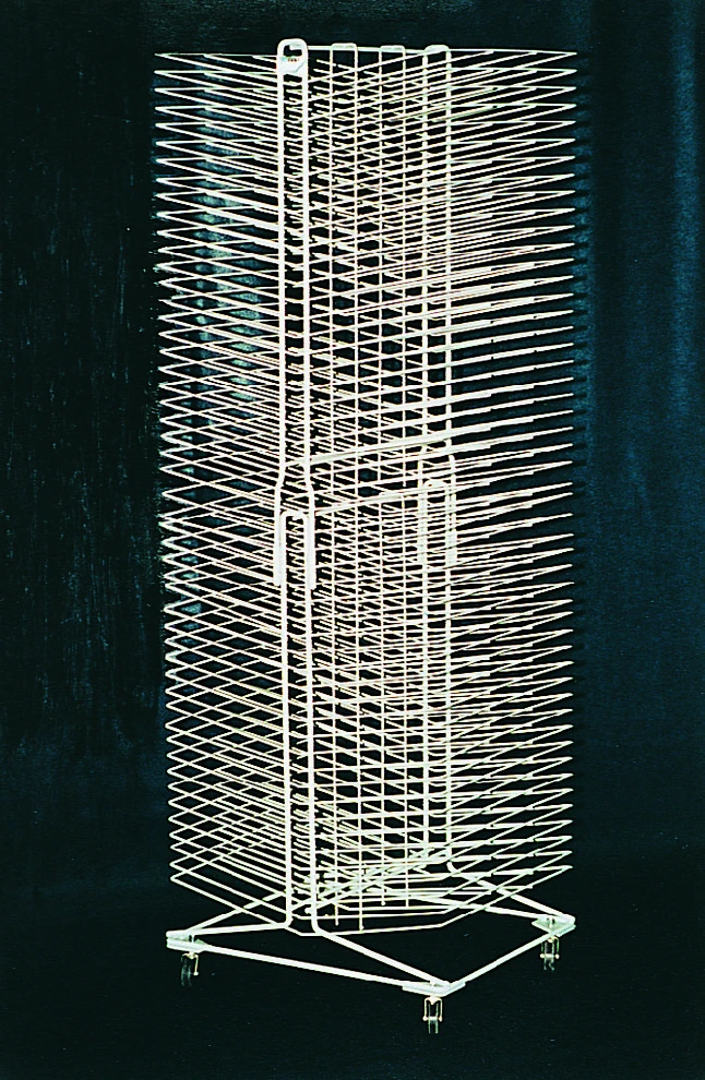 AWT Printmaking Drying Rack,37 X 23 X 20 Inches, Steel, Powder Coated, 100 Shelf