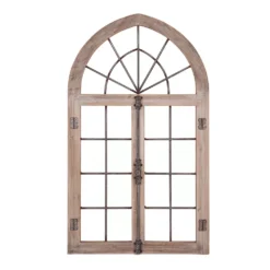 Patton Distressed Cathedral Window Frame Wall Decor