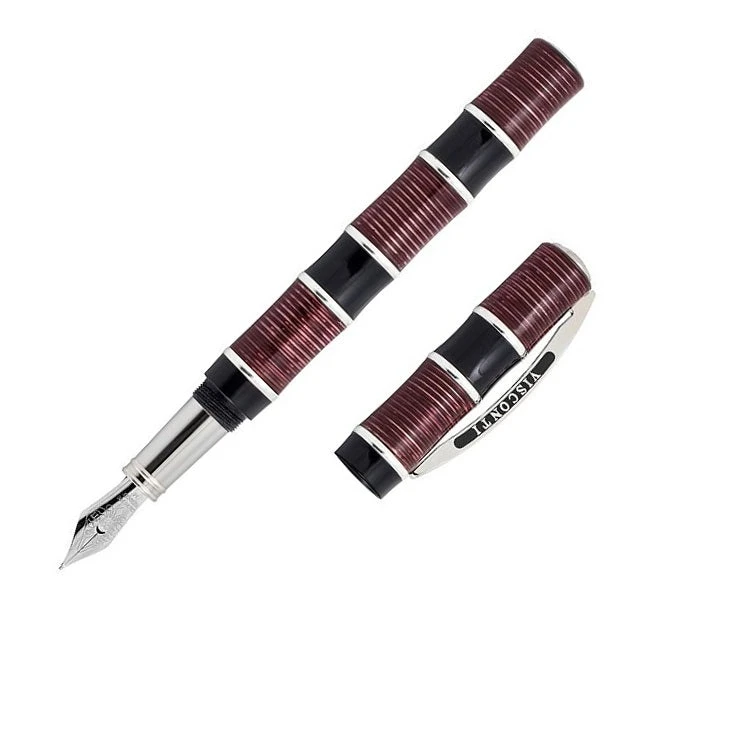 Visconti Limited Edition Asia Bamboo Fountain Pen, Red - Image 4