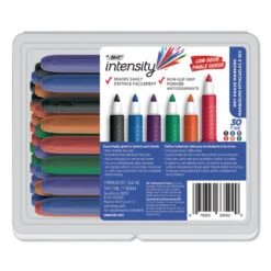 Bic Intensity Low Odor Fine Point Dry Erase Marker Value Pack, Fine Bullet Tip, Assorted Colors, 30/Set