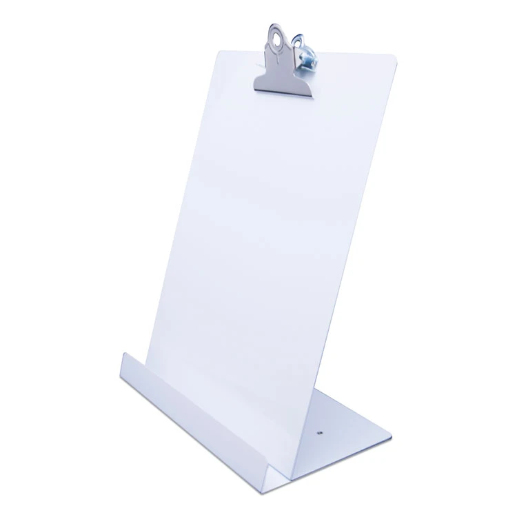 Free Standing Clipboard And Tablet Stand, 1" Clip Capacity, Letter Size: Holds 8.5 X 11 Sheets, White