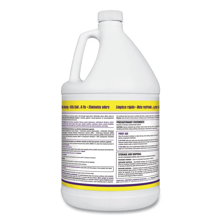 Clean Finish Disinfectant Cleaner, 1 Gal Bottle, Herbal - Image 2