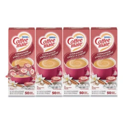 Liquid Coffee Creamer, Cinnamon Vanilla, 0.38 Oz Mini Cups, 50/Box, 4 Boxes/Carton, 200 Total/Carton