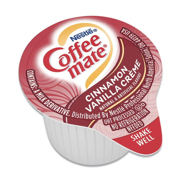 Liquid Coffee Creamer, Cinnamon Vanilla, 0.38 Oz Mini Cups, 50/Box, 4 Boxes/Carton, 200 Total/Carton - Image 4