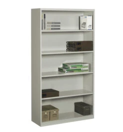Global Industries Metal Bookcase, 5 Shelves, 66 X 36 X 13 Inches