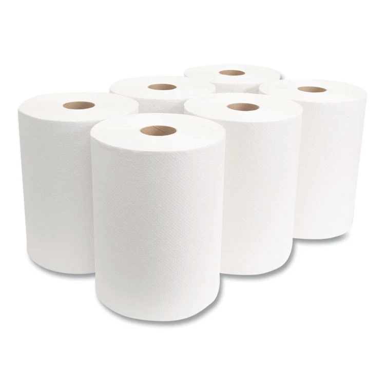 10 Inch Roll Towels, 1-Ply, 10" X 800 Ft, White, 6 Rolls/Carton - Image 4