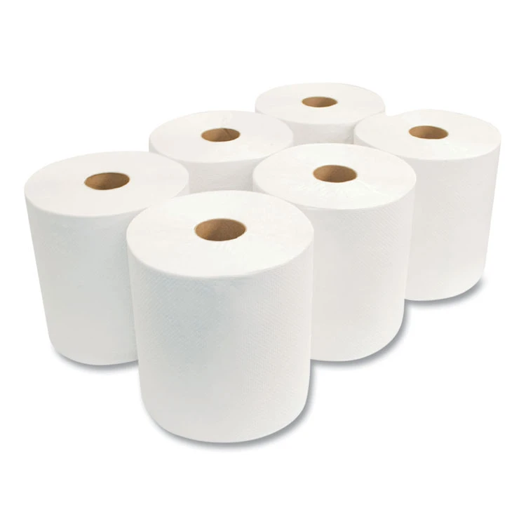 Morsoft Universal Roll Towels, 1-Ply, 8" X 800 Ft, White, 6 Rolls/Carton - Image 4