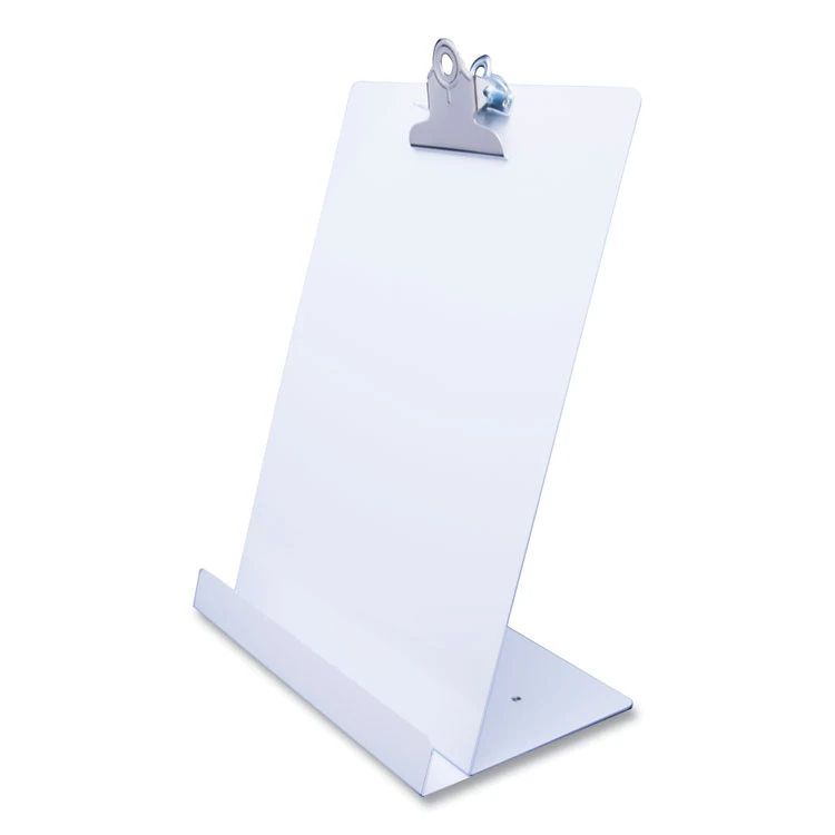 Free Standing Clipboard And Tablet Stand, 1" Clip Capacity, Letter Size: Holds 8.5 X 11 Sheets, White - Image 3