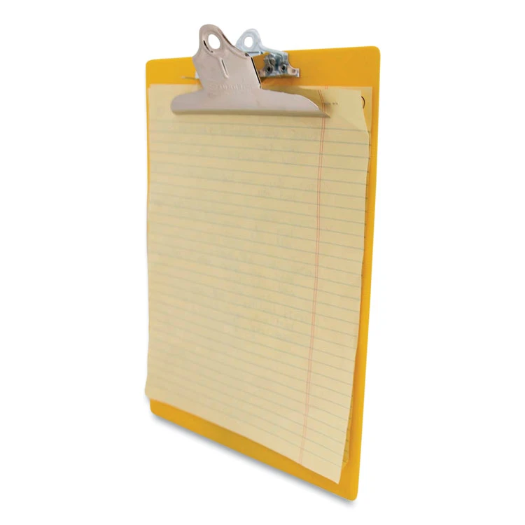 Recycled Plastic Clipboard With Ruler Edge, 1" Clip Capacity, Holds 8.5 X 11 Sheets, Yellow - Image 2